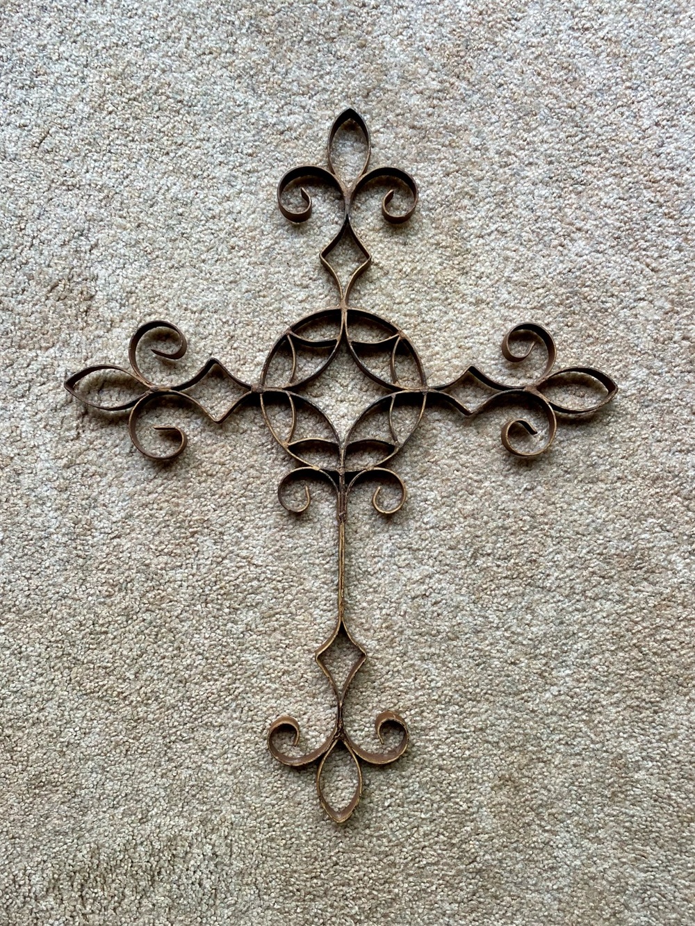 Rustic Metal Cross Wall Decor